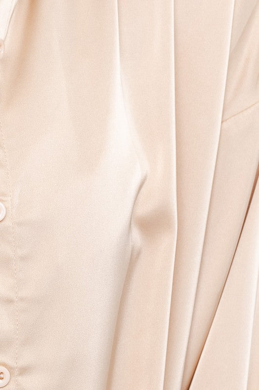 SATIN OVERSIZED SHIRT