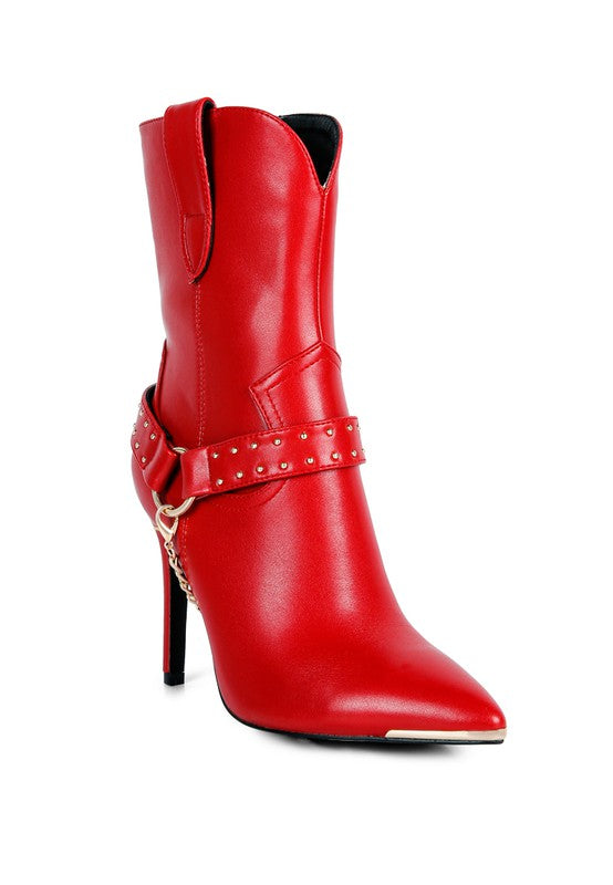 Pro Tip High Heeled Cult Ankle Boot