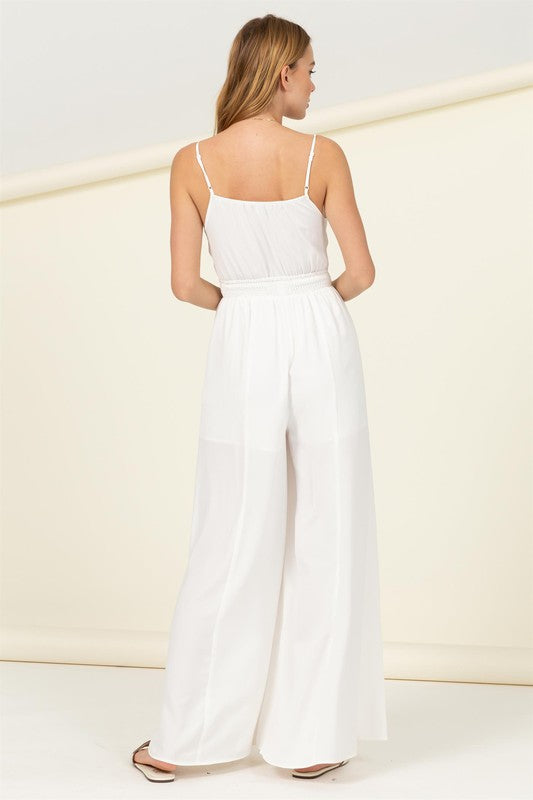 REMEMBER ME FRONT SASH CUTOUT JUMPSUIT